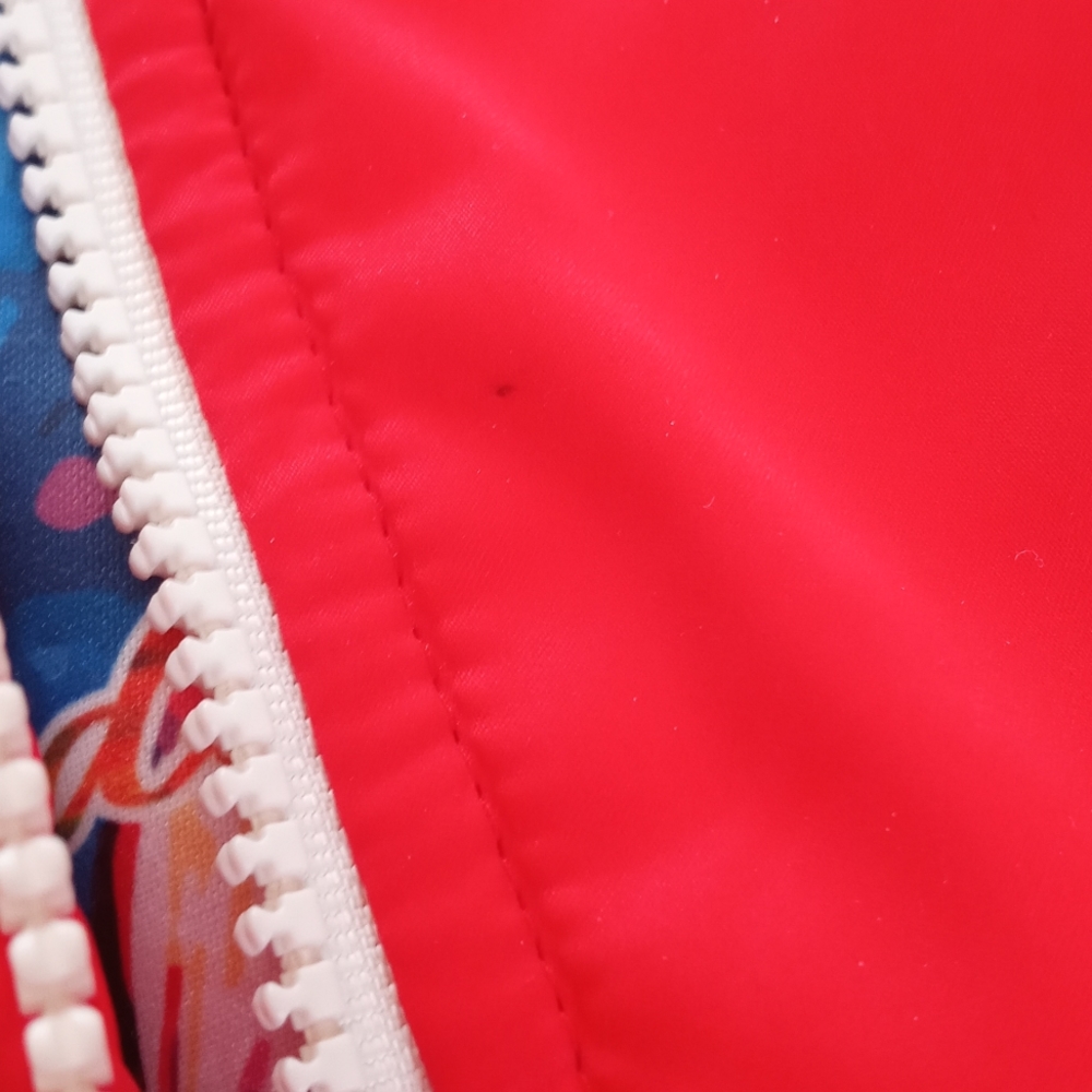 Red With Racer Stripes Winter Puffer/ Ski Snow Coat S - Picture 6 of 16